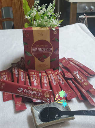 건강한약속 바른 바른 타트체리100 — 5점을 준 리뷰어가 2020년 7월 올린 사용 사진
