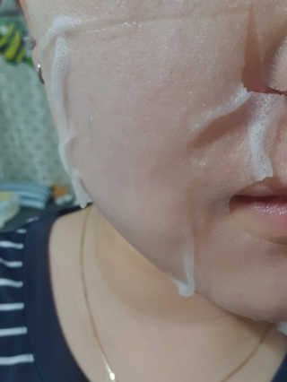 [마더메이드] 브라이트닝 퓨어 진주 마스크 10매입_K — 3점을 준 리뷰어가 2020년 11월 올린 사용 사진