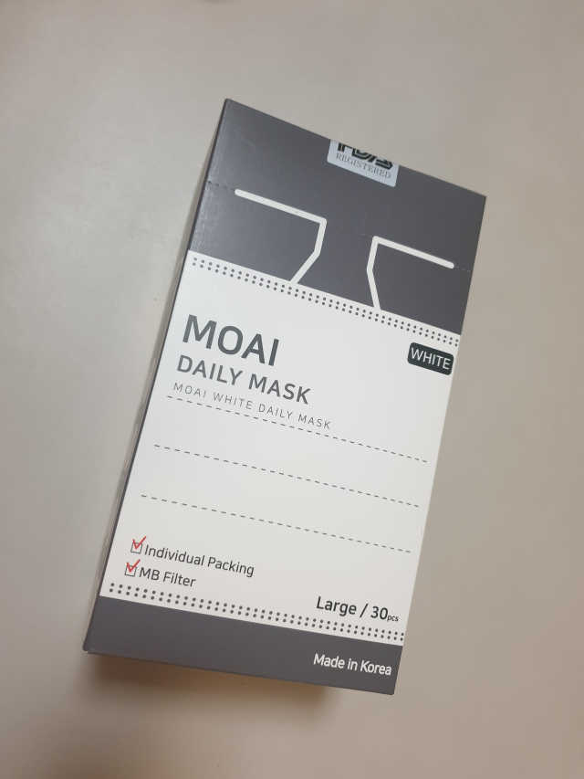 모아이 데일리 마스크 30매 개별포장 FDA등록 리뷰 사진
