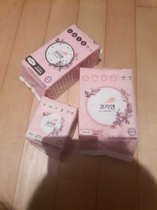 코지앤 생리대 체험 패키지 — 5점을 준 리뷰어가 2020년 10월 올린 사용 사진
