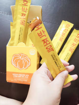 조은약초 국산 늙은 호박즙 호박쪼옥 젤리 20g x 15포 — 5점을 준 리뷰어가 2020년 8월 올린 사용 사진