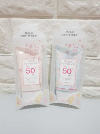 (주)에네스티 [에네스티] UV CUT 벚꽃 선크림 1+1 — 5점을 준 리뷰어가 2020년 4월 올린 사용 사진