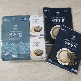 한촌몰 바다공작소 전통김_명품돌김세트 — 5점을 준 리뷰어가 2020년 10월 올린 사용 사진