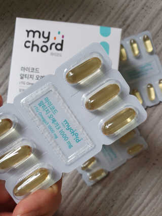 JW중외제약 마이코드 알티지 오메가3 1000 mg — 5점을 준 리뷰어가 2020년 7월 올린 사용 사진