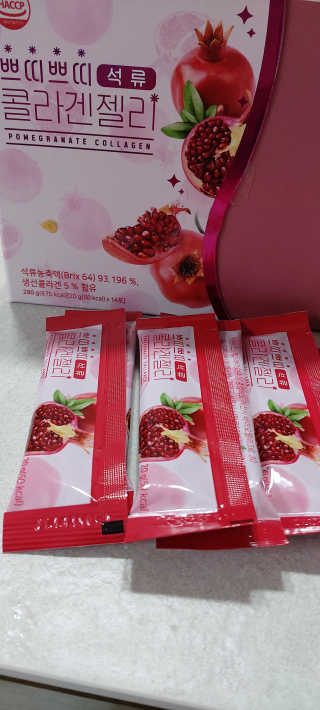헬스업_쁘띠쁘띠석류콜라겐젤리_20g x 14포 — 5점을 준 리뷰어가 2020년 9월 올린 사용 사진