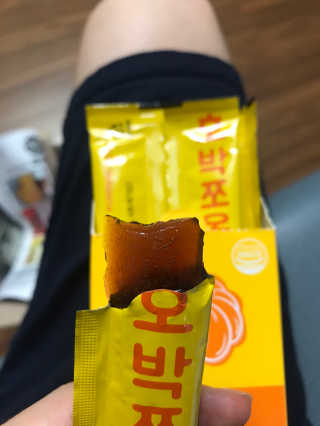 조은약초 국산 늙은 호박즙 호박쪼옥 젤리 20g x 15포 — 3점을 준 리뷰어가 2020년 7월 올린 사용 사진