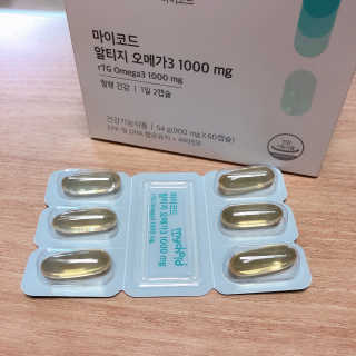 JW중외제약 마이코드 알티지 오메가3 1000 mg — 5점을 준 리뷰어가 2020년 7월 올린 사용 사진