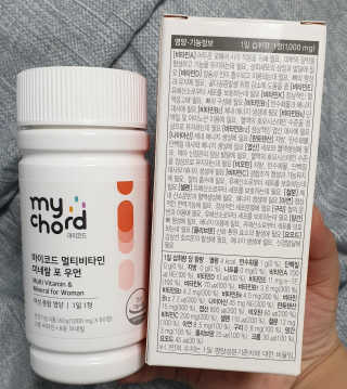JW중외제약 마이코드 멀티비타민미네랄 포 우먼 — 5점을 준 리뷰어가 2020년 8월 올린 사용 사진