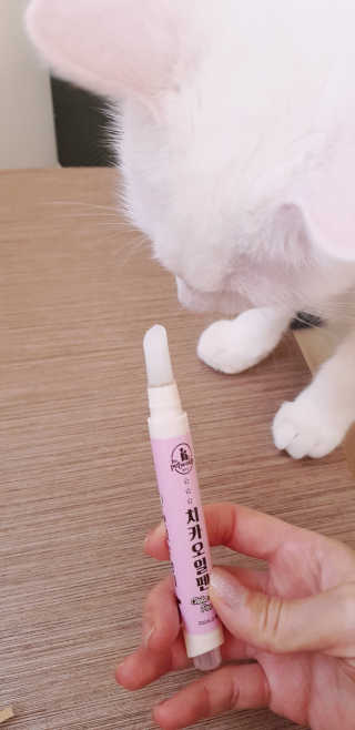 더펫원츠 [댕냥이 치석제거 덴탈오일] 치카오일+셀프스케일러 — 5점을 준 리뷰어가 2020년 5월 올린 사용 사진