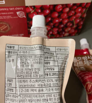 자연에온 몽모랑시 타트체리 착즙 100mL 10개입 2BOX — 5점을 준 리뷰어가 2020년 10월 올린 사용 사진