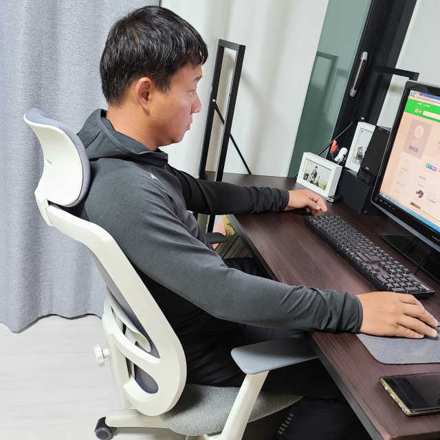 린백 LB16HW 프리무빙백 컴퓨터의자 리뷰 사진