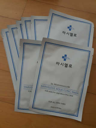 닥터마시멜로 닥터마스멜로 마블러스 아쿠아 클리닉 마스크 — 5점을 준 리뷰어가 2020년 8월 올린 사용 사진