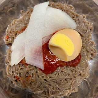 [해주냉면] 신천맛집 매운 비빔냉면 2인분 + 무절임 — 4점을 준 리뷰어가 2020년 5월 올린 사용 사진