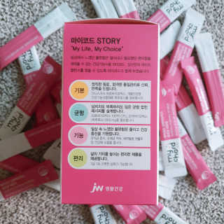 JW중외제약 마이코드 신바이오틱스 유산균 100억 — 4점을 준 리뷰어가 2020년 9월 올린 사용 사진