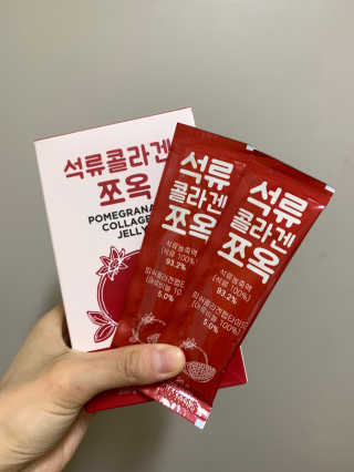 조은약초 석류콜라겐 석류즙 석류쪼옥 젤리 스틱 15포 x 20g — 5점을 준 리뷰어가 2020년 7월 올린 사용 사진