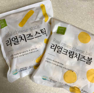 가치식탁 리얼치즈스틱, 리얼크림치즈볼 — 5점을 준 리뷰어가 2020년 10월 올린 사용 사진