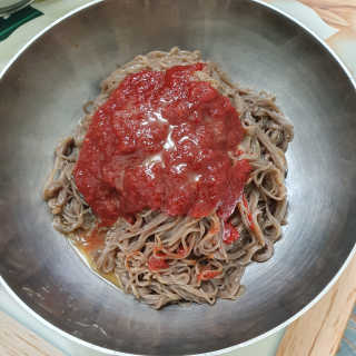 [해주냉면] 신천맛집 매운 비빔냉면 2인분 + 무절임 — 4점을 준 리뷰어가 2020년 5월 올린 사용 사진