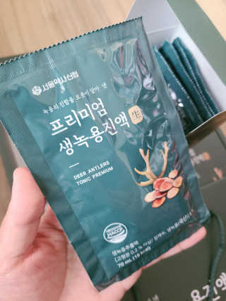 서울약사신협 약사신협_생녹용 진액_70ml x 30포 — 5점을 준 리뷰어가 2020년 10월 올린 사용 사진