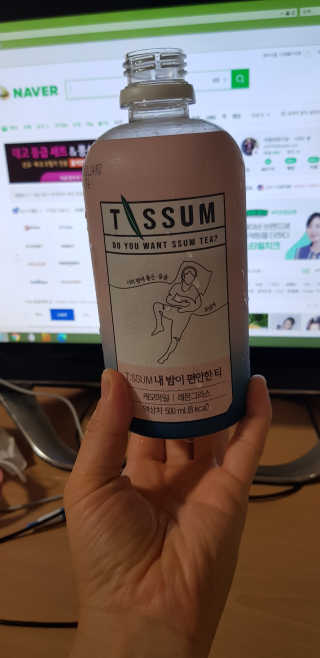 서울에프엔비 티썸 내 목이 청량한 티, 티썸 내 밤이 편안한 티 — 5점을 준 리뷰어가 2020년 9월 올린 사용 사진