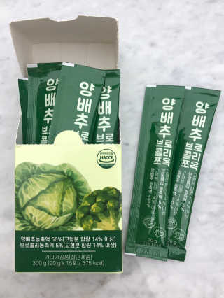 조은약초 국산 양배추즙 양배추 브로콜리 젤리 15포 x 1박스 — 4점을 준 리뷰어가 2020년 9월 올린 사용 사진