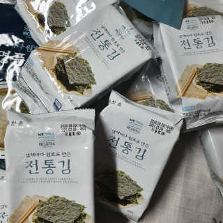 한촌몰 바다공작소 전통김_명품돌김세트 — 5점을 준 리뷰어가 2020년 10월 올린 사용 사진