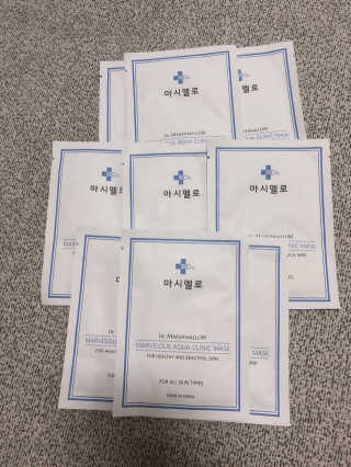 닥터마시멜로 닥터마스멜로 마블러스 아쿠아 클리닉 마스크 — 5점을 준 리뷰어가 2020년 8월 올린 사용 사진