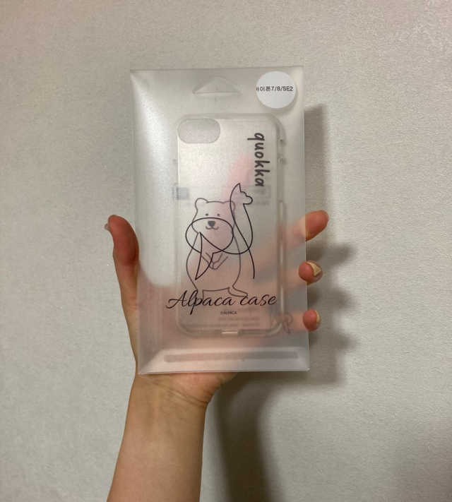 라인 쿼카 투명 젤리 폰케이스 리뷰 사진