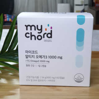 JW중외제약 마이코드 알티지 오메가3 1000 mg — 5점을 준 리뷰어가 2020년 8월 올린 사용 사진