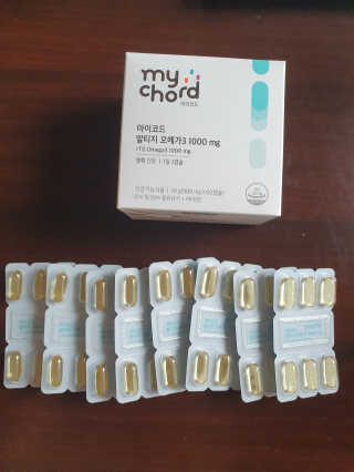 JW중외제약 마이코드 알티지 오메가3 1000 mg — 5점을 준 리뷰어가 2020년 8월 올린 사용 사진