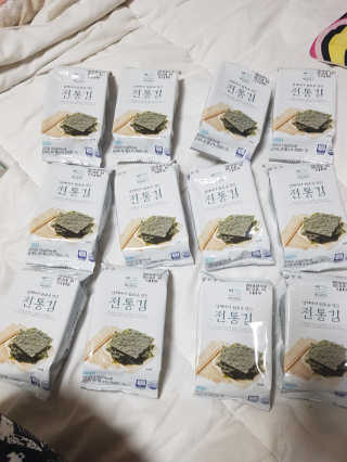 한촌몰 바다공작소 전통김_명품돌김세트 — 5점을 준 리뷰어가 2020년 10월 올린 사용 사진