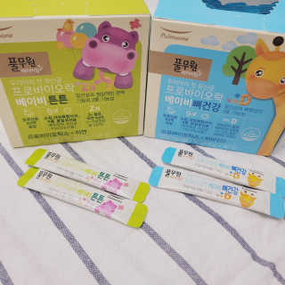 [풀무원베이비밀] 프로바이오락 베이비 유산균 SET — 5점을 준 리뷰어가 2020년 11월 올린 사용 사진