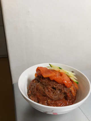 [해주냉면] 신천맛집 매운 비빔냉면 2인분 + 무절임 — 4점을 준 리뷰어가 2020년 5월 올린 사용 사진