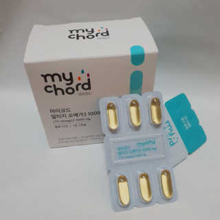 JW중외제약 마이코드 알티지 오메가3 1000 mg — 5점을 준 리뷰어가 2020년 8월 올린 사용 사진