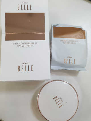 디어벨르 크림쿠션 DEAR BELLE CREAM COUSION — 5점을 준 리뷰어가 2020년 8월 올린 사용 사진