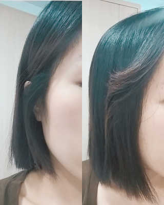 모즈헤어 휴대용 미니 고데기 — 3점을 준 리뷰어가 2020년 11월 올린 사용 사진
