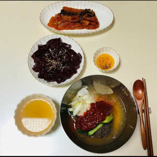 [해주냉면] 신천맛집 매운 비빔냉면 2인분 + 무절임 — 5점을 준 리뷰어가 2020년 5월 올린 사용 사진
