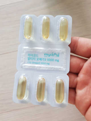 JW중외제약 마이코드 알티지 오메가3 1000 mg — 5점을 준 리뷰어가 2020년 8월 올린 사용 사진