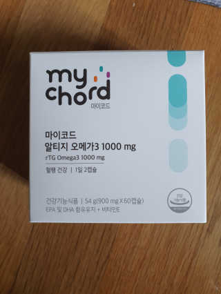 JW중외제약 마이코드 알티지 오메가3 1000 mg — 4점을 준 리뷰어가 2020년 9월 올린 사용 사진