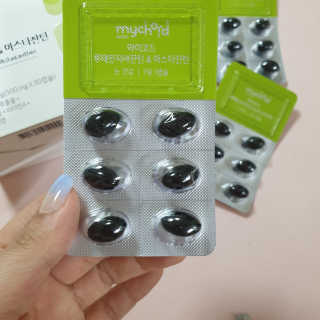 JW중외제약 마이코드 루테인지아잔틴 아스타잔틴 — 5점을 준 리뷰어가 2020년 7월 올린 사용 사진