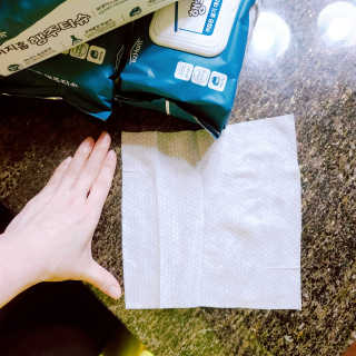 이지홈 간편 살균 행주 티슈 — 5점을 준 리뷰어가 2020년 11월 올린 사용 사진