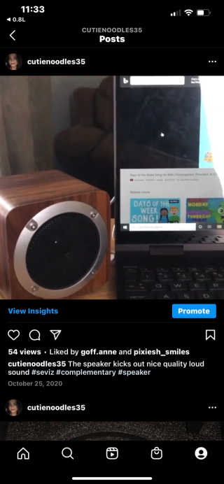 SEVIZ MINI10W 레트로 블루투스 스피커 — 5점을 준 리뷰어가 2020년 10월 올린 사용 사진
