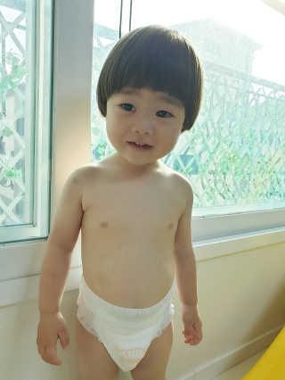 오브맘 밤 프리미엄 아기 기저귀 팬티형 밴드형 — 5점을 준 리뷰어가 2020년 12월 올린 사용 사진