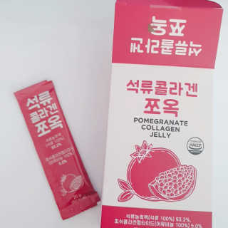 조은약초 석류콜라겐 석류즙 석류쪼옥 젤리 스틱 15포 x 20g — 5점을 준 리뷰어가 2020년 7월 올린 사용 사진