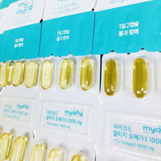 JW중외제약 마이코드 알티지 오메가3 1000 mg — 5점을 준 리뷰어가 2020년 9월 올린 사용 사진