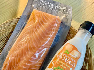 동원산업 항공직송 동원생연어_400g — 5점을 준 리뷰어가 2020년 5월 올린 사용 사진