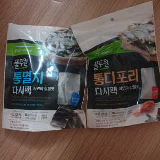 [풀무원] 자연의 감칠맛 통디포리, 통멸치 다시팩 세트 — 4점을 준 리뷰어가 2020년 5월 올린 사용 사진