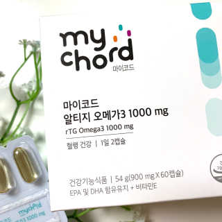 JW중외제약 마이코드 알티지 오메가3 1000 mg — 5점을 준 리뷰어가 2020년 8월 올린 사용 사진