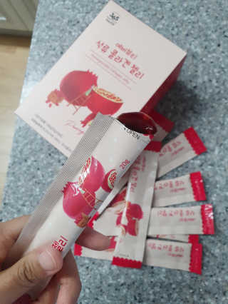 365더건강 에버뷰티 석류콜라겐 젤리 — 5점을 준 리뷰어가 2020년 7월 올린 사용 사진