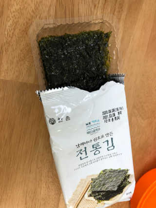 한촌몰 바다공작소 전통김_명품돌김세트 — 5점을 준 리뷰어가 2020년 10월 올린 사용 사진