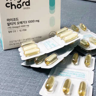 JW중외제약 마이코드 알티지 오메가3 1000 mg — 5점을 준 리뷰어가 2020년 8월 올린 사용 사진